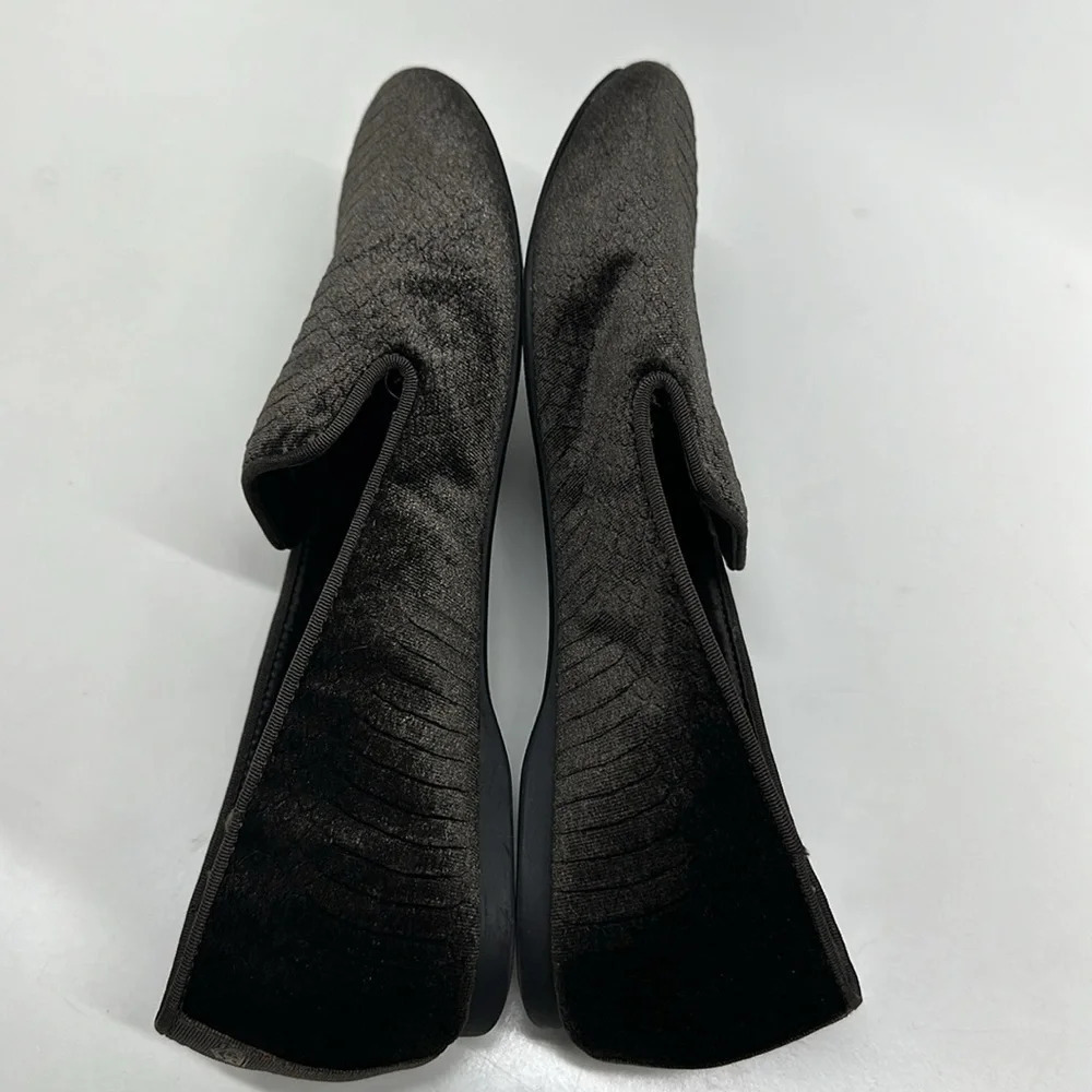 Birdies The Starling Loafers Slip On Shoes Python Snake Velvet Dark Gray Size 8 - Picture 5 of 9
